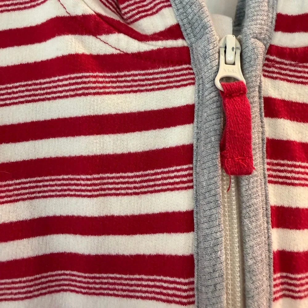 Burt’s Bees Striped Red and White Kids One Piece - 2T (runs big)